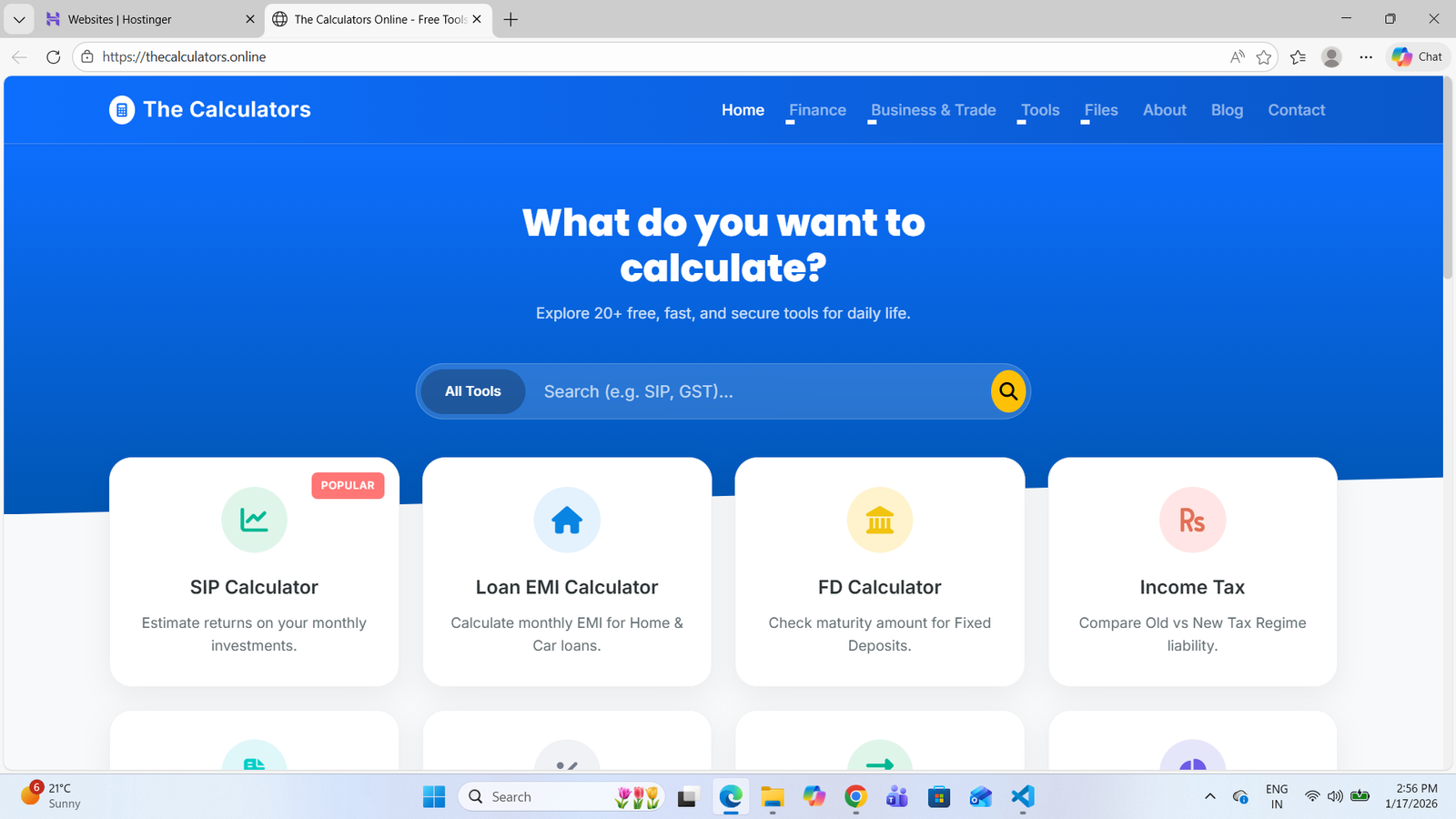 The Calculators – Multi Tools &amp;amp; Finance Calculator Website (PHP Development)